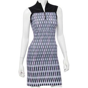 Nwot EP Pro Golf zig zag tri color print dress.